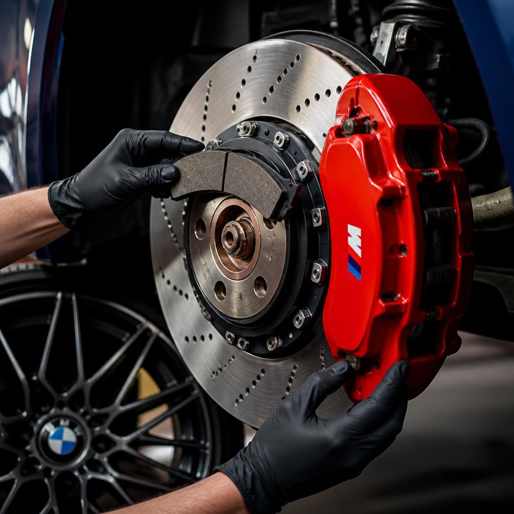 Performance brake rotor and caliper service
