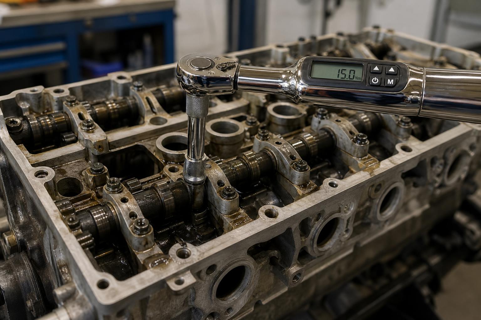 Master technician working on a European engine